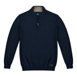 1/4 Zip Kintted Top Navy Blue