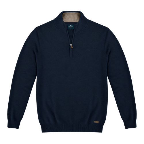 1/4 Zip Kintted Top Navy Blue