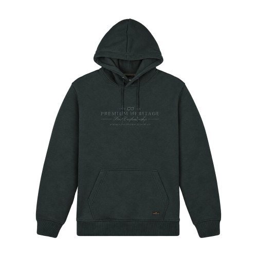 Hooded Top With Chest Embroidery Bottle GREEN