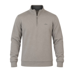 1/4 Zip Top Mid Grey