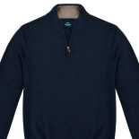 1/4 Zip Kintted Top Navy Blue