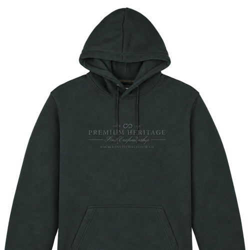 Hooded Top With Chest Embroidery Bottle GREEN