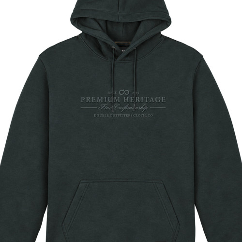 Hooded Top With Chest Embroidery Bottle GREEN