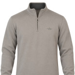 1/4 Zip Top Mid Grey