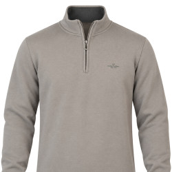 1/4 Zip Top Mid Grey