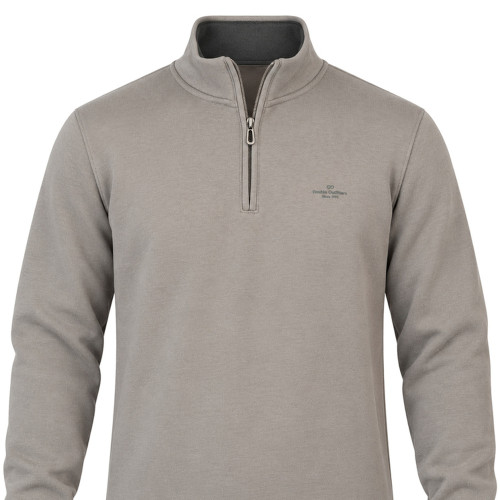1/4 Zip Top Mid Grey