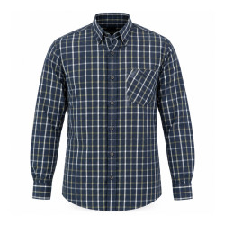 Button Down Check Shirt Navy-White