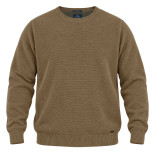 Knitted Crewneck Top Dark Beige