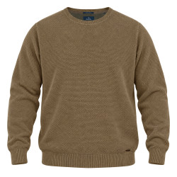 Knitted Crewneck Top Dark Beige