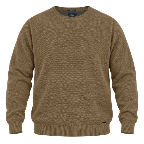 Knitted Crewneck Top Dark Beige