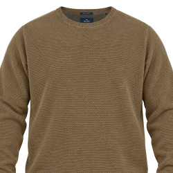 Knitted Crewneck Top Dark Beige
