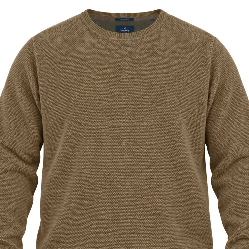 Knitted Crewneck Top Dark Beige