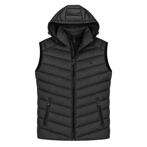 Sleeveless Jacket BLACK (Removable Hood)