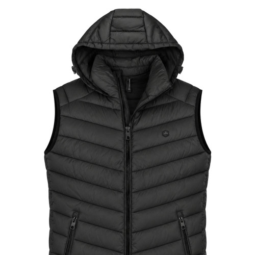 Sleeveless Jacket BLACK (Removable Hood)