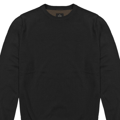 Knitted Crewneck Top BLACK
