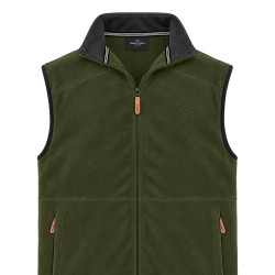 Sleeveless Fleece Zipper KHAKI