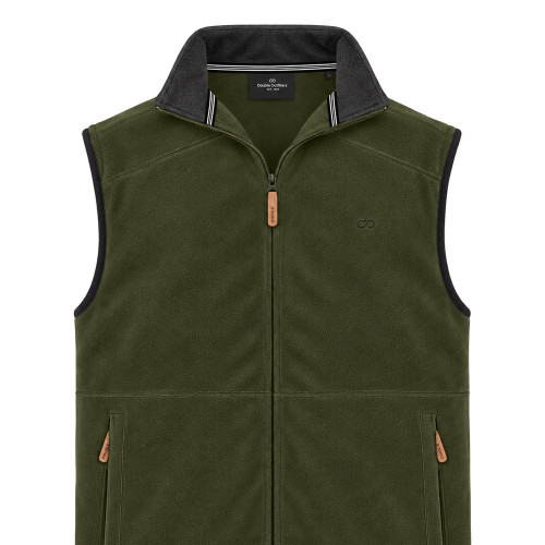 Sleeveless Fleece Zipper KHAKI