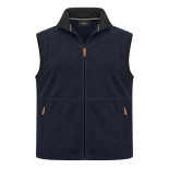 Sleeveless Fleece Zipper Blue