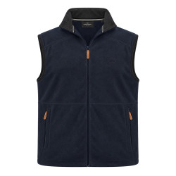 Sleeveless Fleece Zipper Blue