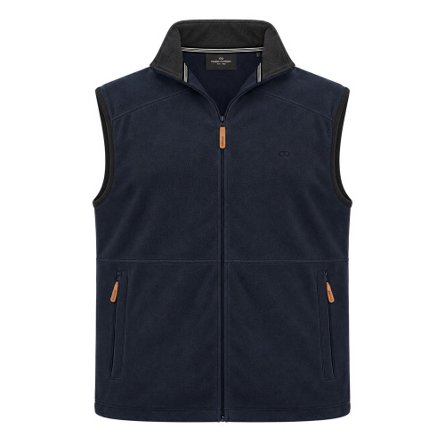 Sleeveless Fleece Zipper Blue