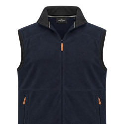 Sleeveless Fleece Zipper Blue