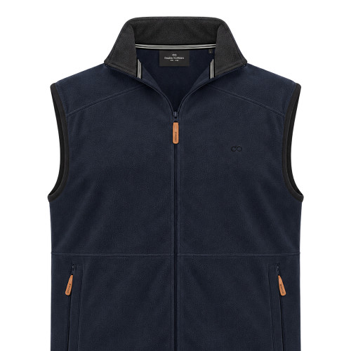 Sleeveless Fleece Zipper Blue