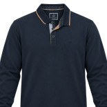 Tipped Collar Polo Shirt Navy Blue