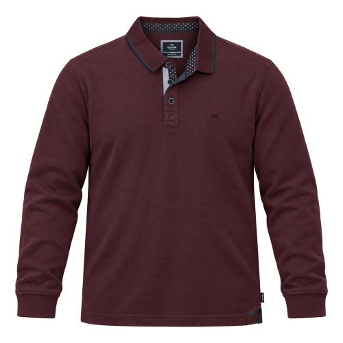 Tipped Collar Polo Shirt Dark Raspberry