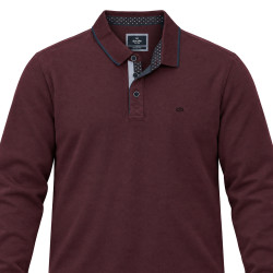 Tipped Collar Polo Shirt Dark Raspberry
