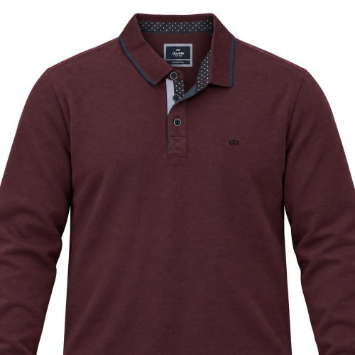 Tipped Collar Polo Shirt Dark Raspberry
