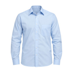 Easy Care Plain Office Shirt Sky Blue
