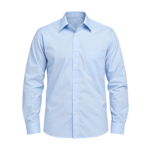 Easy Care Plain Office Shirt Sky Blue