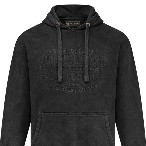Hooded Top Washed Black