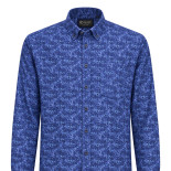 Premium Floral Print Shirt Electric Blue