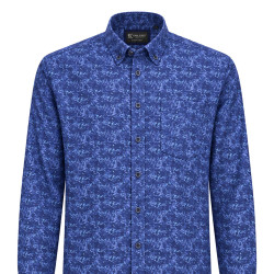 Premium Floral Print Shirt Electric Blue