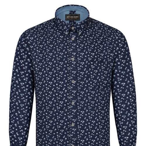 All Over Floral Print Shirt NAVY