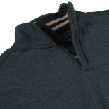 1/4 Panel Mock Neck Sweat Top CHARCOAL