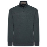 1/4 Panel Mock Neck Sweat Top CHARCOAL
