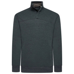 1/4 Panel Mock Neck Sweat Top CHARCOAL