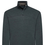 1/4 Panel Mock Neck Sweat Top CHARCOAL