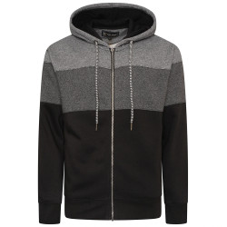 Panel Stripe Hoody BLACK-GREY