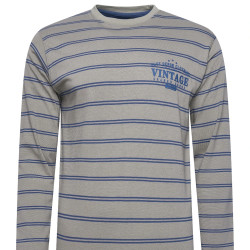 L/S Stripe Vintage Print Tee LAUREL OAK
