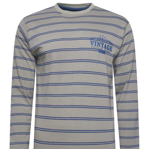 L/S Stripe Vintage Print Tee LAUREL OAK