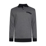 Fine Striped Smart Polo Black