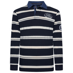 Multi Stripe Rugby Polo NAVY