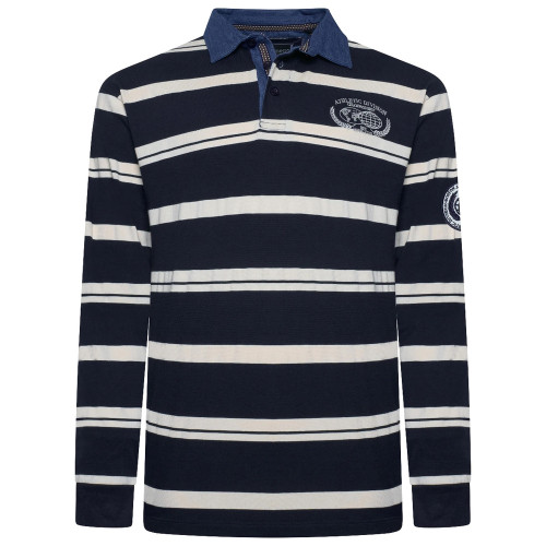 Multi Stripe Rugby Polo NAVY