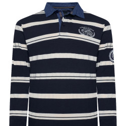 Multi Stripe Rugby Polo NAVY