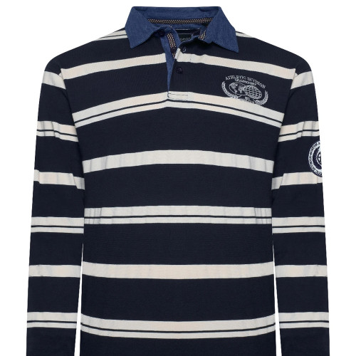 Multi Stripe Rugby Polo NAVY