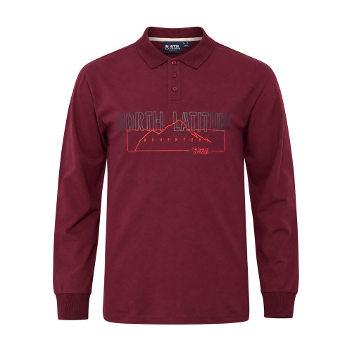 North Pique Polo Bordeaux 