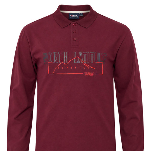 North Pique Polo Bordeaux 